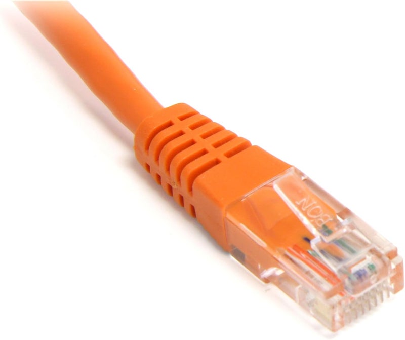 ستار تك كابل توصيل كات 5 إي بطول 15 قدم من .com مع موصلات RJ45 مصبوبة - برتقالي - كابل توصيل إيثرنت كات 5 إي - كابل توصيل كات 5 إي UTP بطول 15 قدم (M45PATCH15OR) - Image 2