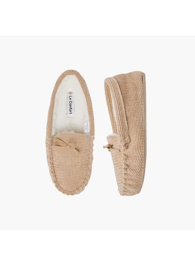 Le Confort Women Bow Accent Bedroom Moccasins