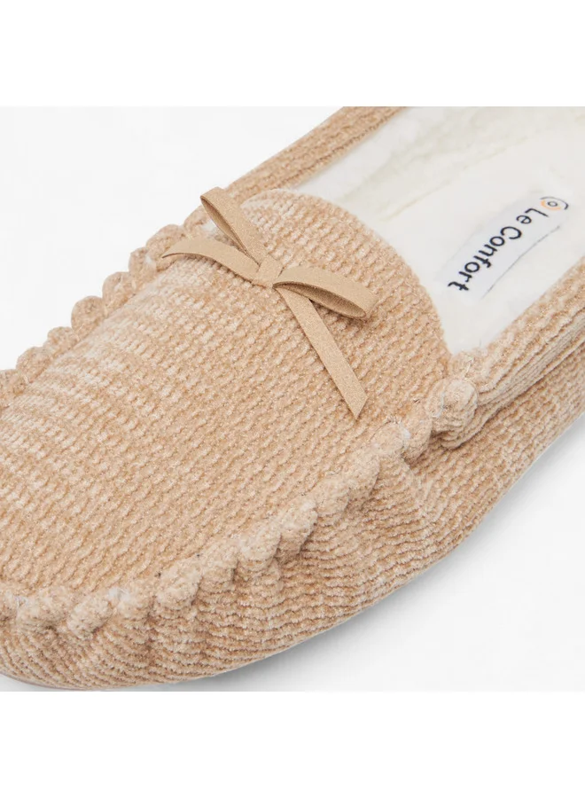 Le Confort Women Bow Accent Bedroom Moccasins
