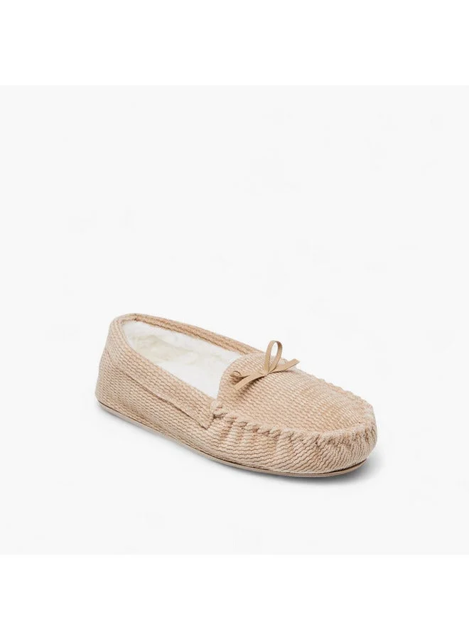 Le Confort Women Bow Accent Bedroom Moccasins