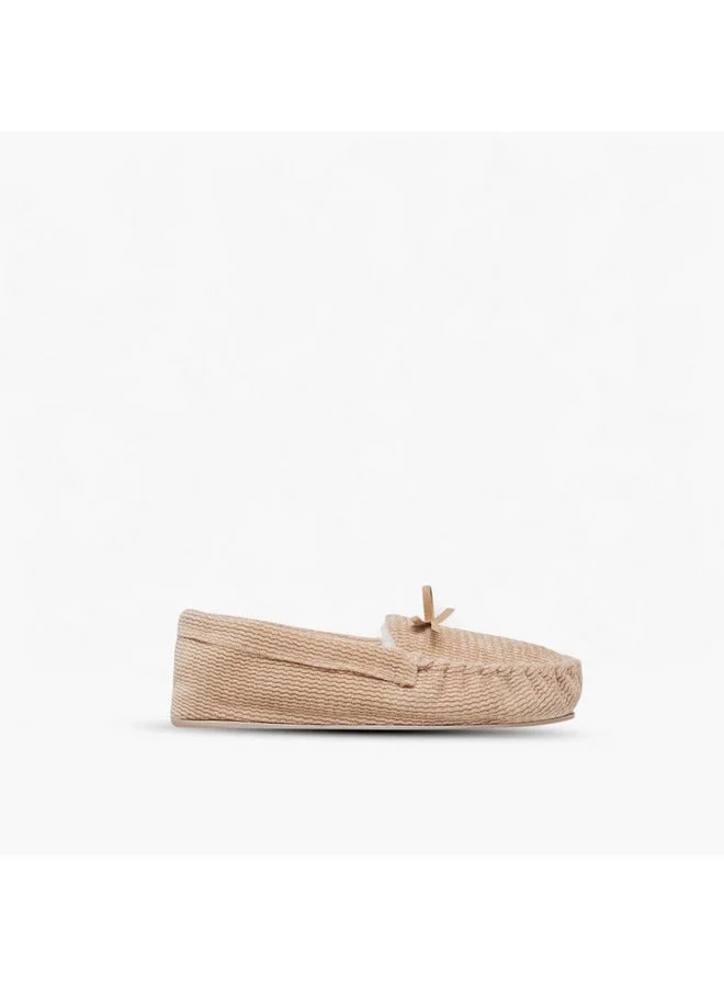 Le Confort Women Bow Accent Bedroom Moccasins