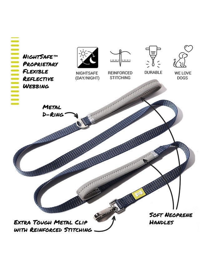 BUILT Pet Nightsafe Dog Leash Large, Navy and Yellow - Image 2