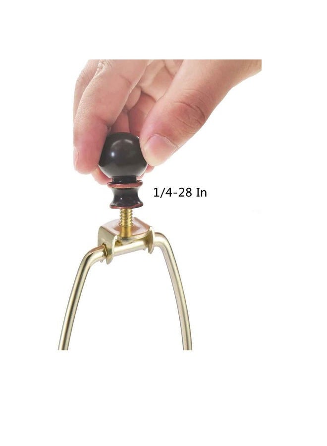 ZE-268S6- Lighting Lamp Finials 1-1/2 In High, 1/4-28 In Base Ball Finials for Lamp Shade, Finial Lamp Shade Top Screw, Lamp Shade Finials for Table Lamps, Floor Lamps, Lamp Topper Knob, Oil Rubbed Bronze 2PCS - Image 5