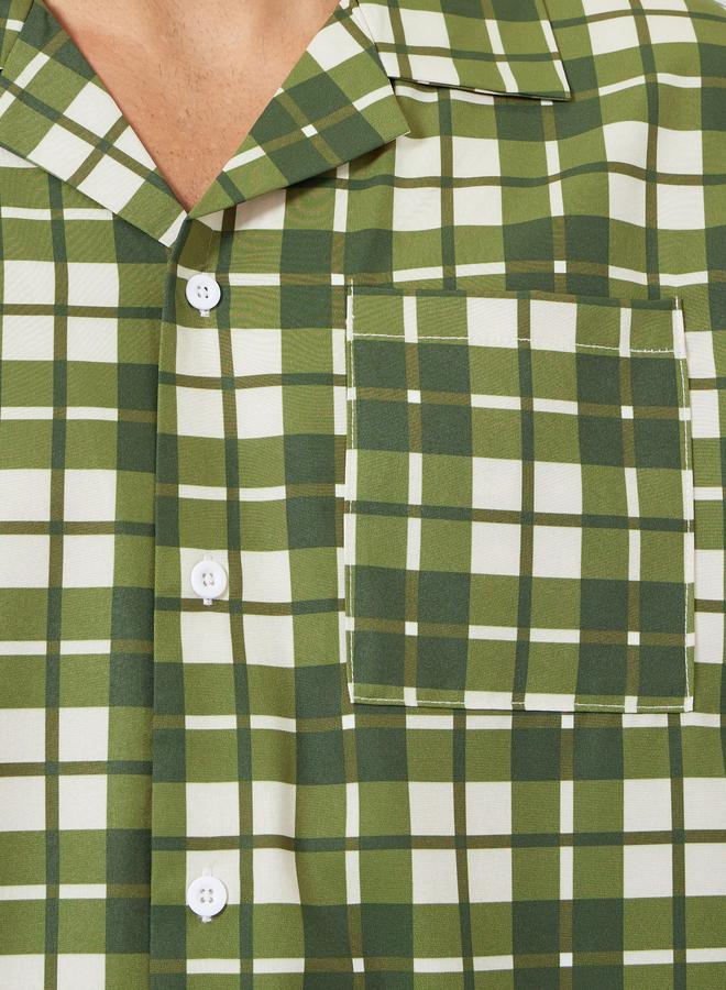 ستايلي طقم بيجاما من بنطال وقميص كاروهات بقصة مريحة - Image 3