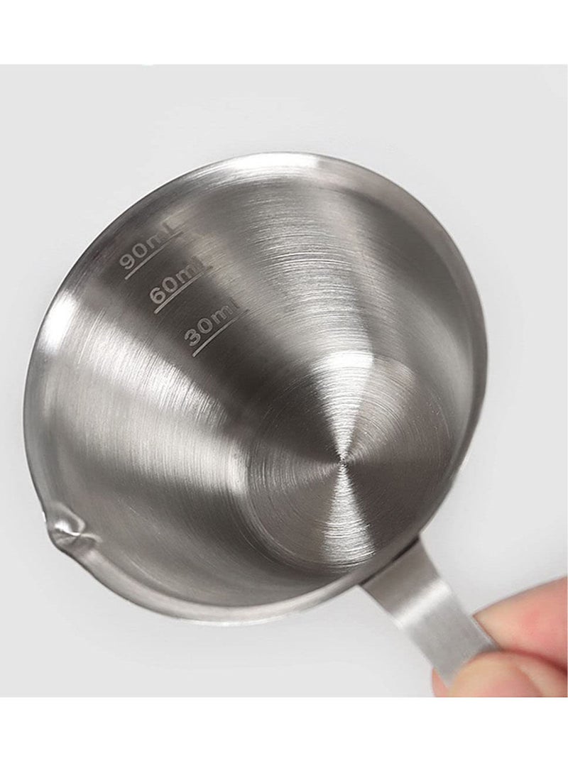 MIBRU Stainless Steel Espresso Coffee Measureing Cup 90ML Metal Milk Jug Espresso Shot Cup with Scale Home Cafe Shop Drinkware Mesure Jug  - Image 2
