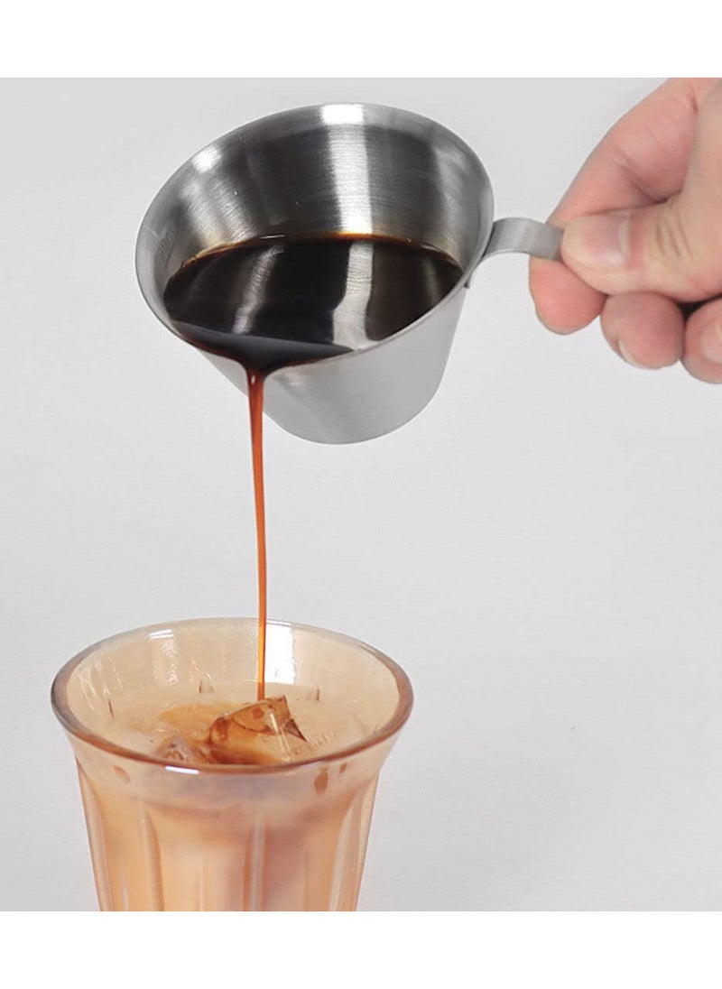 MIBRU Stainless Steel Espresso Coffee Measureing Cup 90ML Metal Milk Jug Espresso Shot Cup with Scale Home Cafe Shop Drinkware Mesure Jug  - Image 4