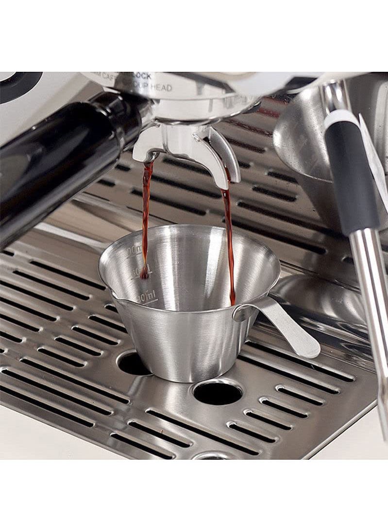 MIBRU Stainless Steel Espresso Coffee Measureing Cup 90ML Metal Milk Jug Espresso Shot Cup with Scale Home Cafe Shop Drinkware Mesure Jug  - Image 3