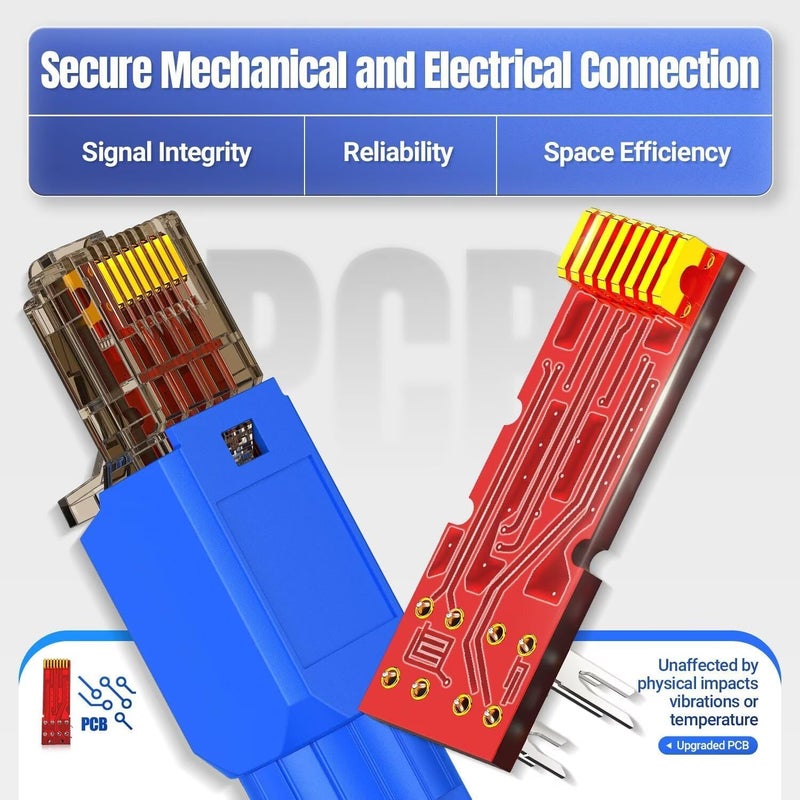 كاست ويف موصل RJ45، مجموعة من 12 قطعة، قابس توصيل ميداني خالٍ من الأدوات من الفئة CAT6A لكابل إيثرنت UTP من الفئة CAT6A لأسلاك الشبكة من 23 إلى 26 AWG - Image 5