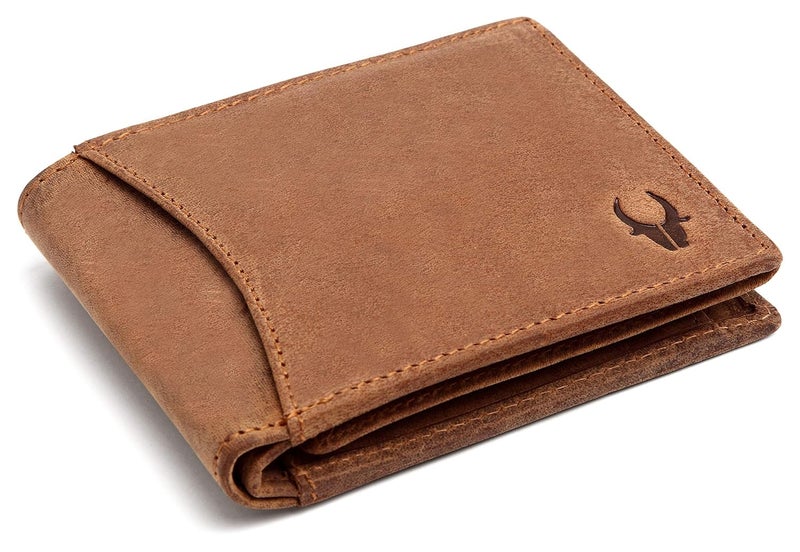 Wildhorn RFID Protected Leather Wallet for Men, Tan Hunter - Image 1