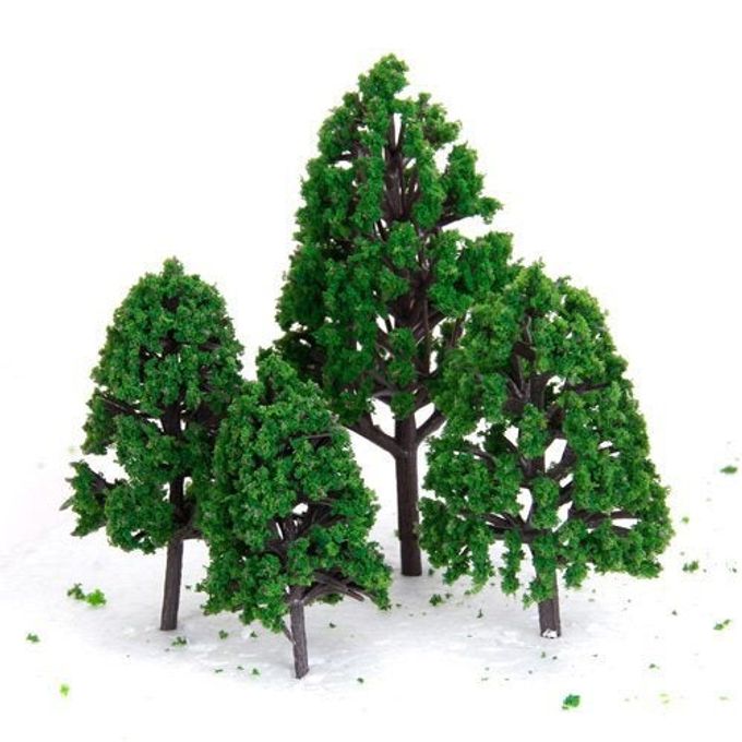 OrgMemory Mixed Model Trees, 29pcs, 1.5-6 inch(4-16 cm), Ho Scale Bushes, Diorama Supplies, Plastic Trees for Projects, Model Train Scenery with No Bases - Image 3