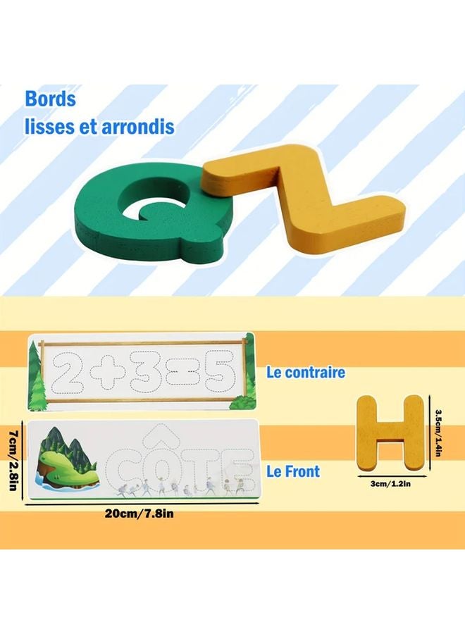 French Spelling Game 32 Double Sided Flash Cards Alphabet Learning Toy Gift For Kids Ages 3 Plus - Image 3