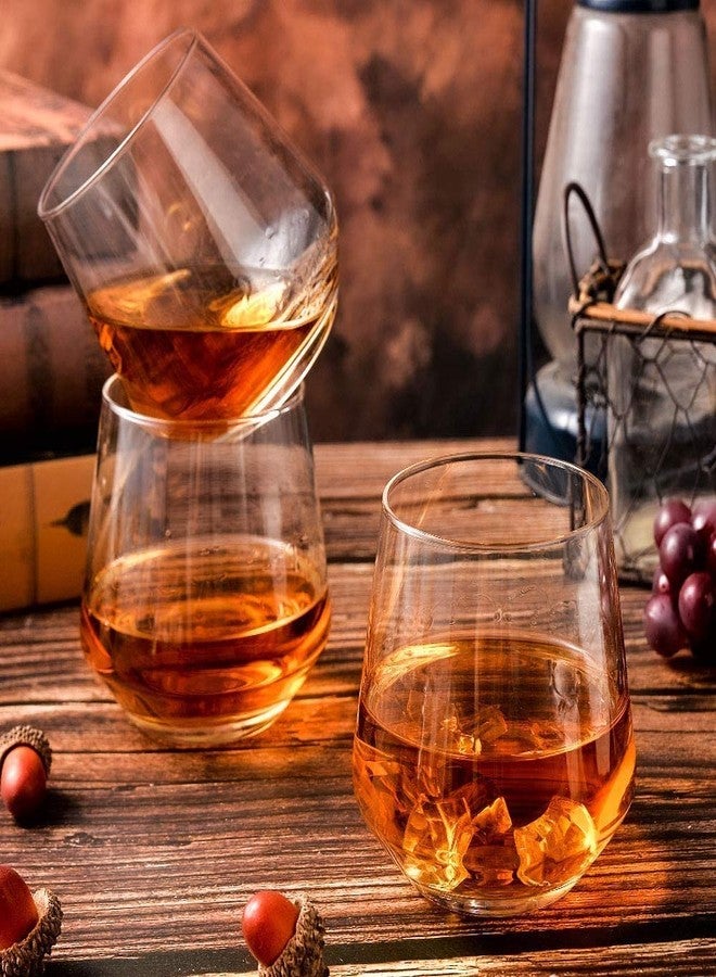 VILON Italian Premium Whiskey Glasses Set of 6 | 370ML Old Fashioned Scotch Glass | Imported Tumblers for Bourbon Wine Cognac Cocktail | Best Gift for Whisky Lovers (VIVOCI 370ML) - Image 5
