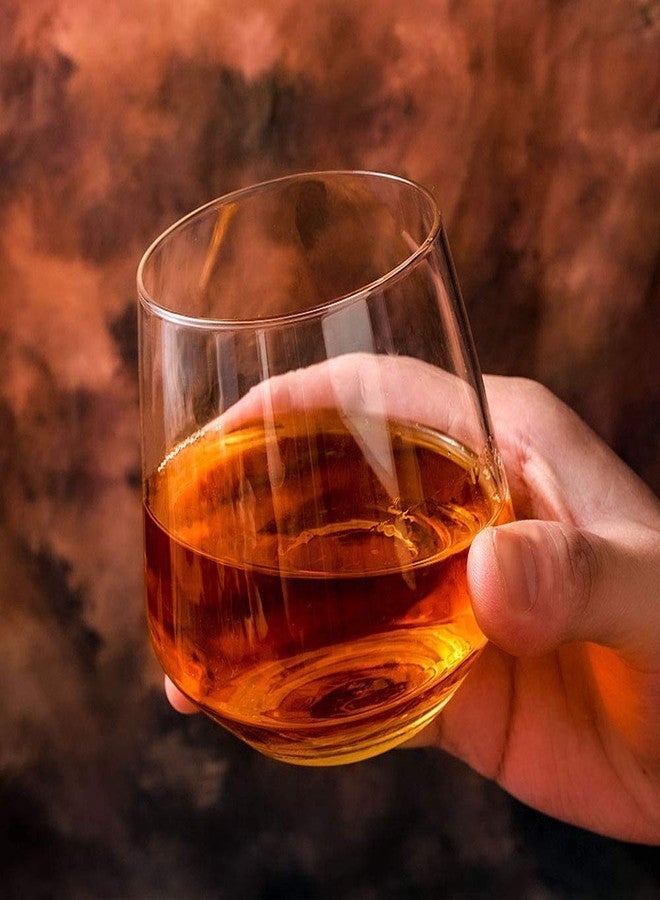 VILON Italian Premium Whiskey Glasses Set of 6 | 370ML Old Fashioned Scotch Glass | Imported Tumblers for Bourbon Wine Cognac Cocktail | Best Gift for Whisky Lovers (VIVOCI 370ML) - Image 2
