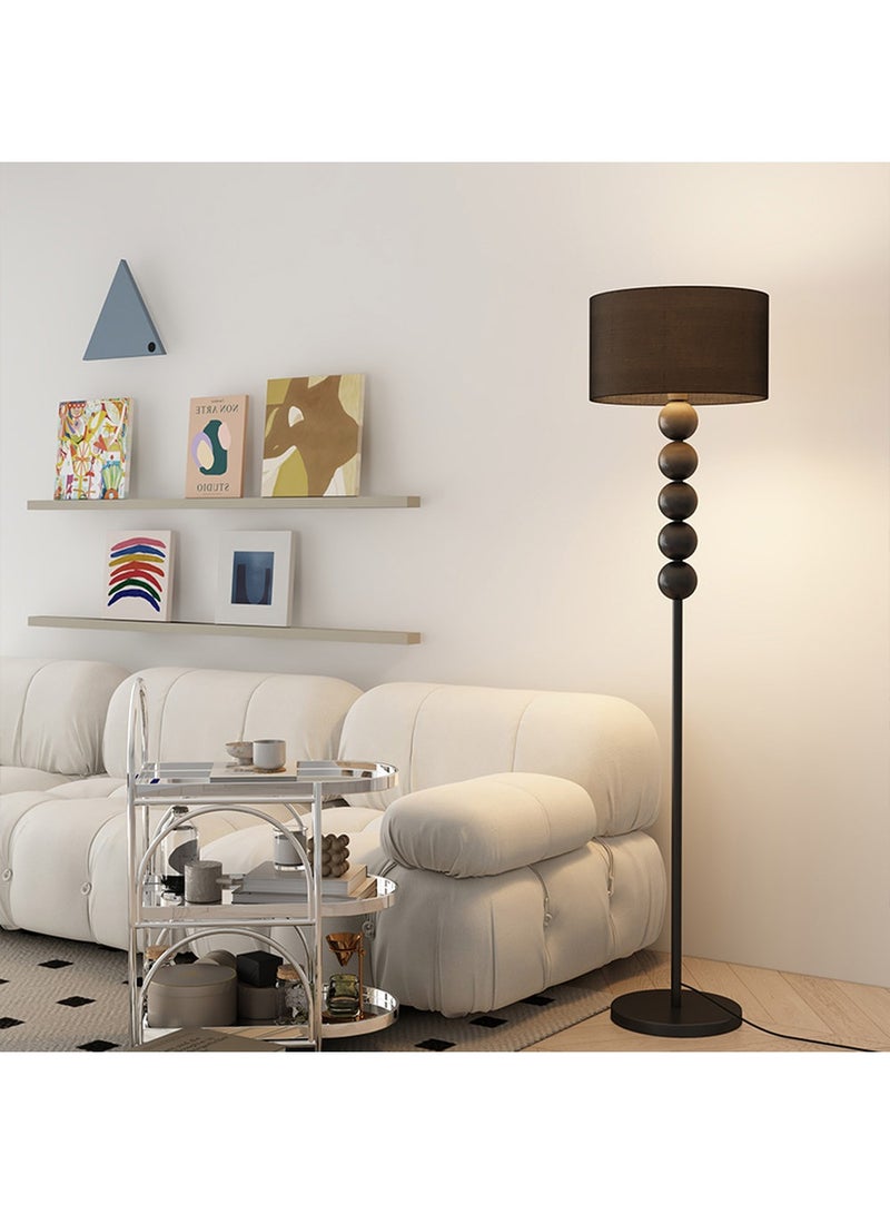 Bolivia's Classic Floor Lamp, Drum Fabric Shade, Creative Pole Standing Lamp with Foot Switch, Interior Decoration Standing Floor Lights, Reading Tall Lamps for Living Room Bedroom - Image 2