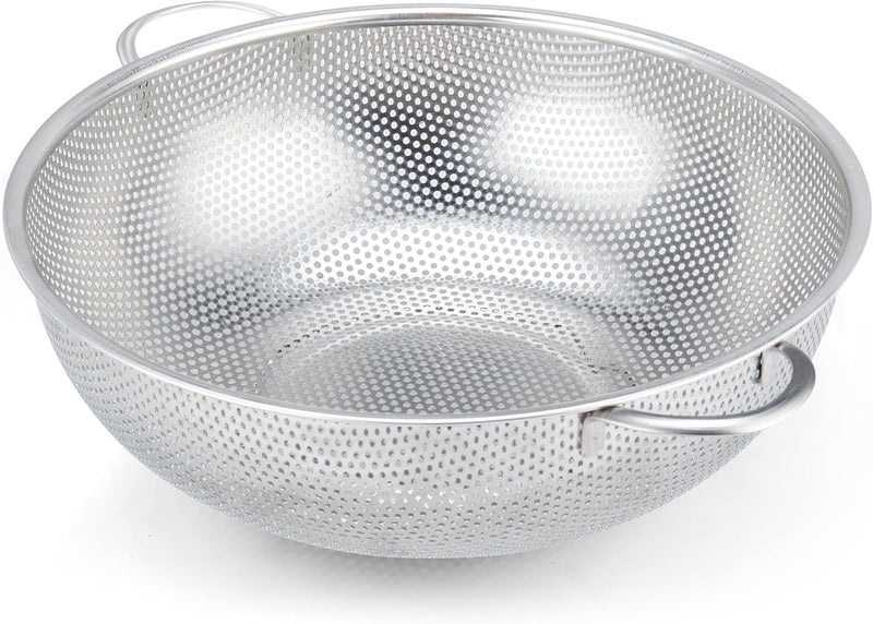 Gulex Colander Stainless Steel 5-Quart, Metal Strainers with Base, Strainer for Kitchen Food, Dishwasher Safe - Image 1