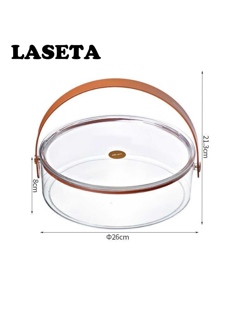 Laseta صينية شفافة متعددة الاستخدامات مع غطاء، للفواكه والحلويات والمشروبات الباردة - Image 1