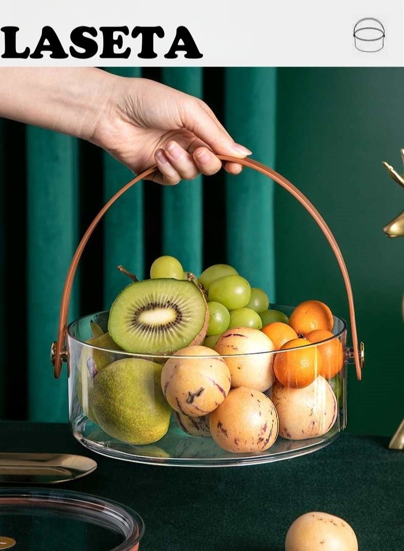 Laseta صينية شفافة متعددة الاستخدامات مع غطاء، للفواكه والحلويات والمشروبات الباردة - Image 3