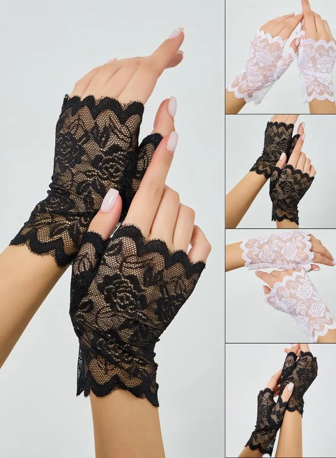 Styli Pack of 2 - Floral Lace Half Gloves