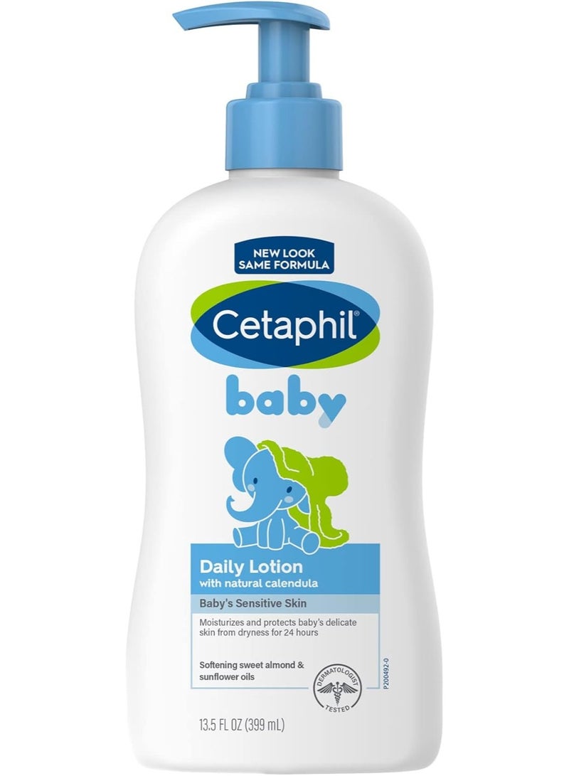 Cetaphil Organic Calendula and Vitamin E Daily Sensitive Baby Lotion 399ml - Image 1