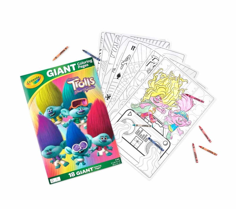 Crayola Trolls Giant Coloring Pages, 18 Count - Image 3