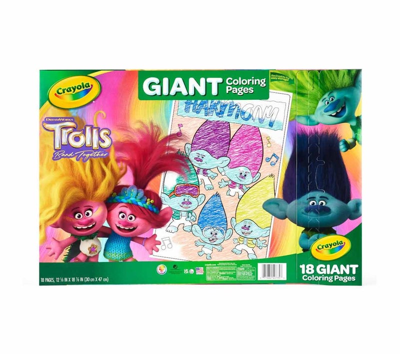 Crayola Trolls Giant Coloring Pages, 18 Count - Image 4