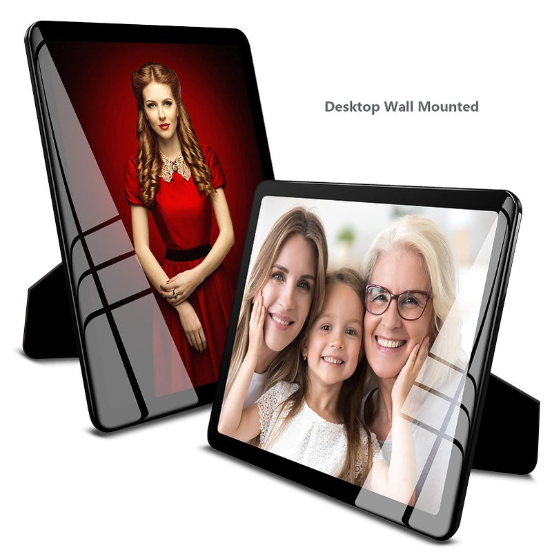 Bluesun 6x8 Picture Frame Black  hanging picture frame  Matted for wall and tabletop Decor (6x8  black) - Image 2