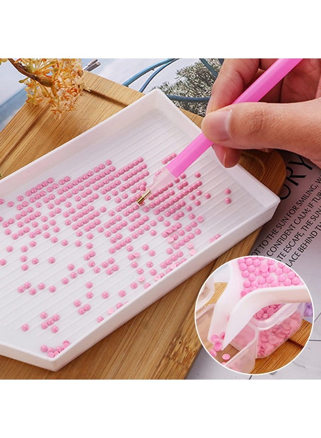 سورس تون مجموعة SourceTon من 50 قطعة من لوحات الماس الفنية، أدوات فنية ماسية، للوحات الماسية 5D، بما في ذلك كتلة مطاطية حمراء، وحقيبة ماسية، وملصق، وقلم حفر، وملقط، ومصحح، وعلبة بلاستيكية - Image 5