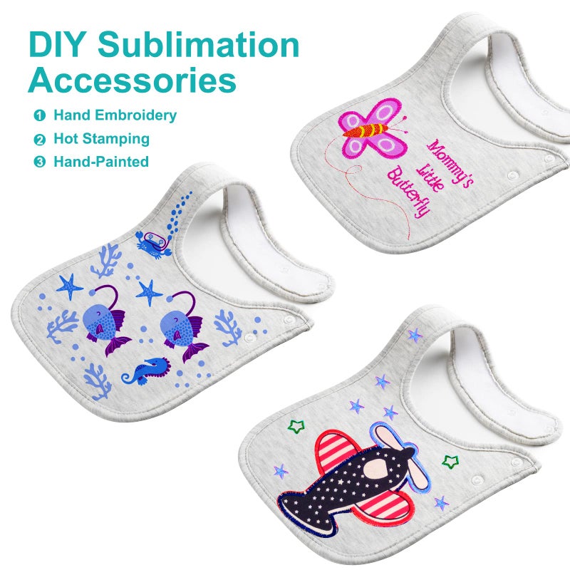 Benoxine Baby Bibs Soft and Absorbent Organic Cotton Bandana Bibs Set for Boys Girls Newborn Unisex Plain Colors 3-36 Months 12 Pcs - Image 4