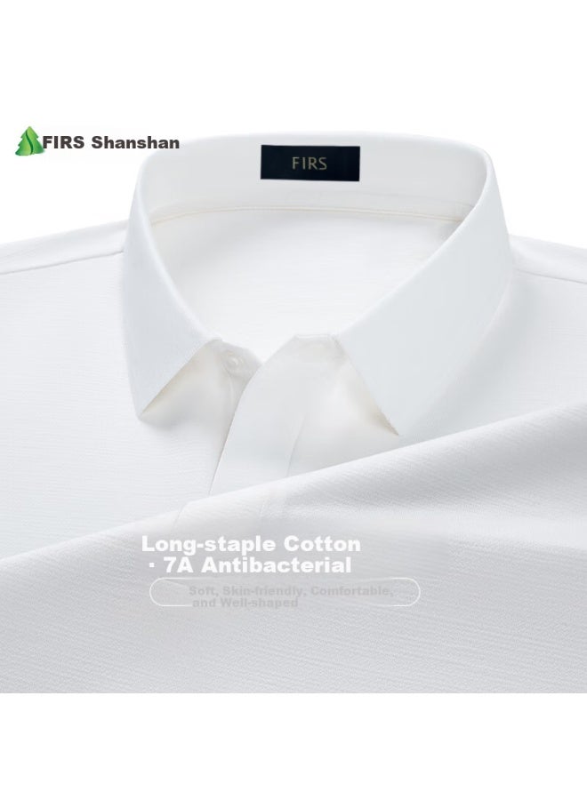 Firs 7a Antibacterial Men's Short Sleeve Polo Shirt Summer Casual Solid Cotton Base Layer Workwear For Dad