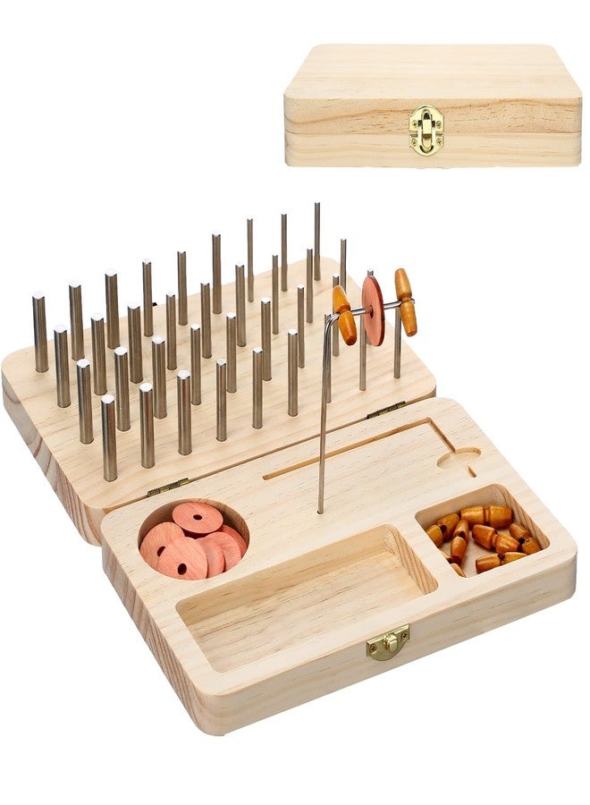 Threehoney Wooden Pegboard for Finger Dexterity, 36-hole Wooden Hand Training Peg Board with Finger Exercise Tools Help to Improve Fine Motor Skills and Hand-eye Coordination - Image 1