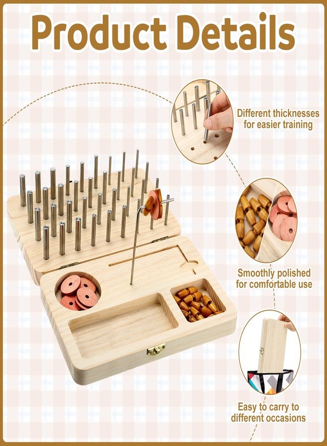 Threehoney Wooden Pegboard for Finger Dexterity, 36-hole Wooden Hand Training Peg Board with Finger Exercise Tools Help to Improve Fine Motor Skills and Hand-eye Coordination - Image 3
