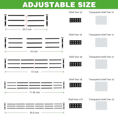 Qufiona Closet Shelves Wall Mounted, 28 Inches Heavy Duty Closet Rod with Shelf Metal Utility Shelf for Wall, Closet, Laundry Room - Image 5