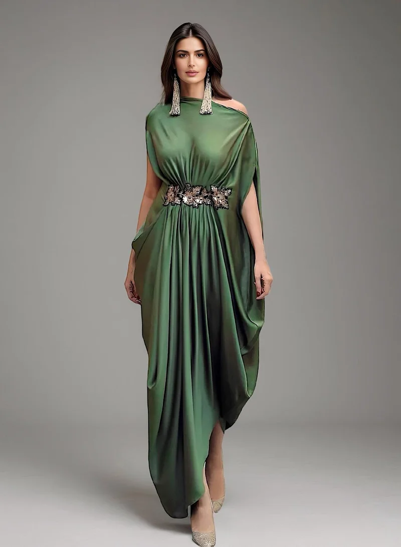 ECSTACY Pleat Drape Gown
