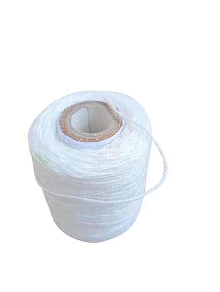 Hookcart Cotton Yarn Roll for Flower Garland Making and Other Crafts, White, Pack of 3 - Image 3