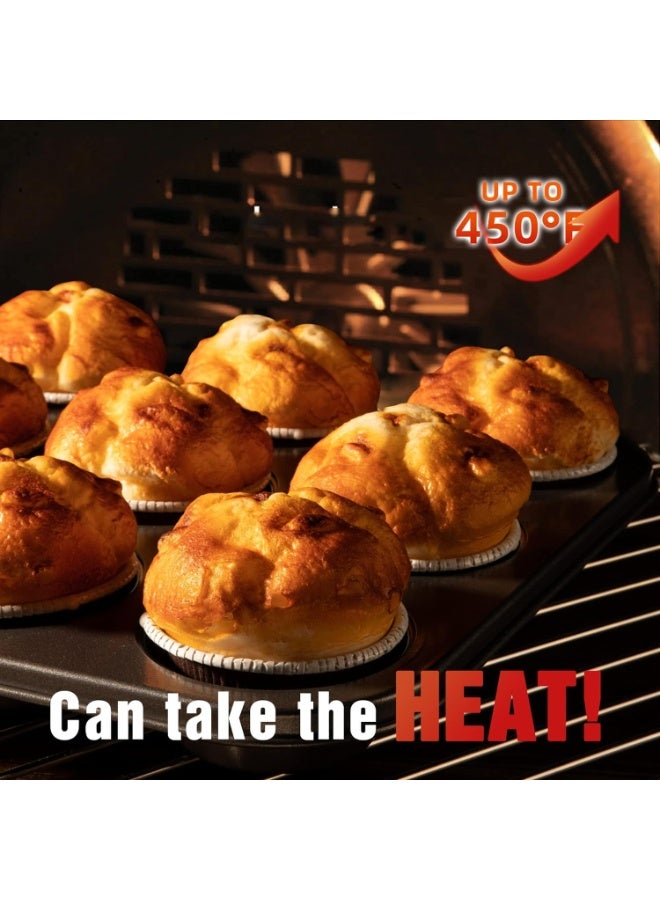 سوفام طقم أواني الخبز المصنوعة من غير الأسياخ من 5 قطع، ورق الطهي للطهي في المطبخ، طقم أواني الطهي مع إناء الكيك الدائري/المربع، وناء الكعك، وناء الرف، وناء الطهي، وناء الطهي (أسود) - Image 5