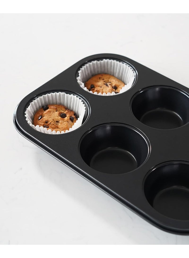 سوفام طقم أواني الخبز المصنوعة من غير الأسياخ من 5 قطع، ورق الطهي للطهي في المطبخ، طقم أواني الطهي مع إناء الكيك الدائري/المربع، وناء الكعك، وناء الرف، وناء الطهي، وناء الطهي (أسود) - Image 3