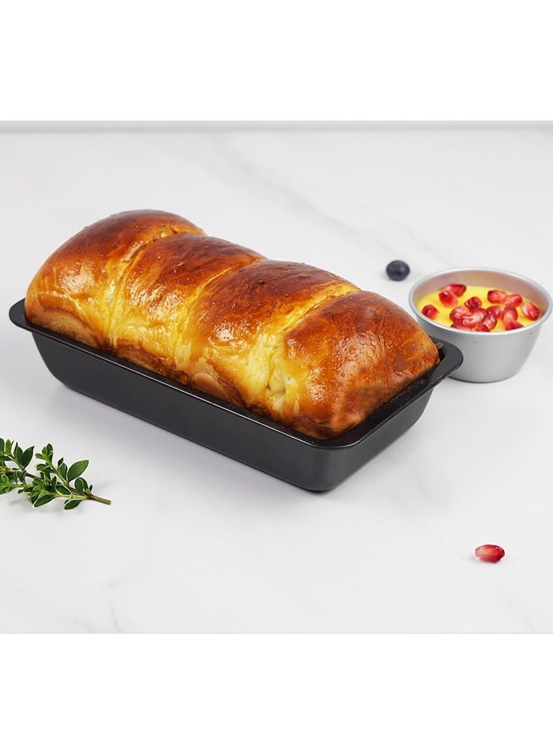 سوفام طقم أواني الخبز المصنوعة من غير الأسياخ من 5 قطع، ورق الطهي للطهي في المطبخ، طقم أواني الطهي مع إناء الكيك الدائري/المربع، وناء الكعك، وناء الرف، وناء الطهي، وناء الطهي (أسود) - Image 2