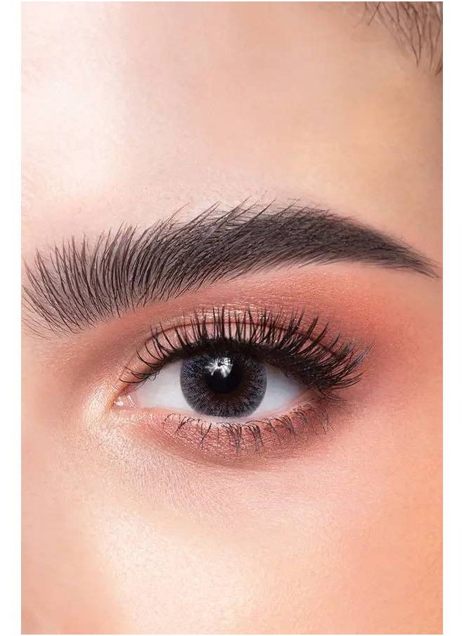 Dahab Natural Grayish 9 Months Disposable, Colored Contact Lenses, Cosmetic Contact Lenses, Gray Contact Lenses, Pack Of 2  - Image 1