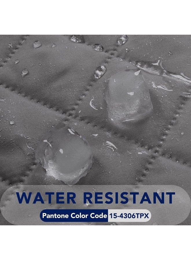 PureFit Reversible Quilted Sofa Cover, Water Resistant Slipcover Furniture Protector, Washable Couch Cover with Non Slip and Elastic Straps for Kids, Dogs, Pets (XX Large, Gray/Light Gray) - Image 3