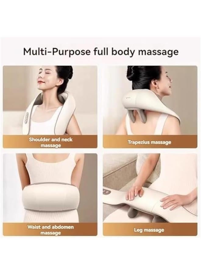 Loquat Veeloza Neck Massage, Veeloza Thermal Touch Massager, Neck Massager with Heat, Cordless Neck  Shoulder Shiatsu Massage,Neck and Shoulder Massager with Heat for Pain Relief (White) - Image 4