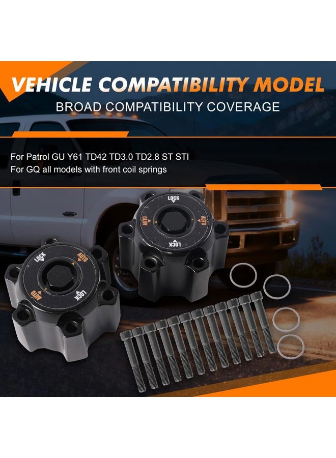 COPACHI 2pcs Auto Free Wheel Hub Lock 40250-VB200 40250VB200 Compatible with Patrol GU Y61 TD42 TD3.0 TD2.8 STI After-Market Parts - Image 2