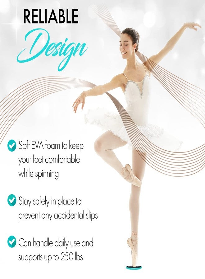 Zenmarkt Ballet Pirouette Disc for Dancers - Portable Turn Disc for Dancing on Releve, Gymnastics and Ice Skaters - for Better Pirouette Technique, Releve, Turns and Dance Spinning (Sky Blue) - Image 3