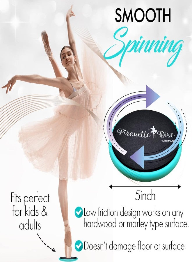 Zenmarkt Ballet Pirouette Disc for Dancers - Portable Turn Disc for Dancing on Releve, Gymnastics and Ice Skaters - for Better Pirouette Technique, Releve, Turns and Dance Spinning (Sky Blue) - Image 4