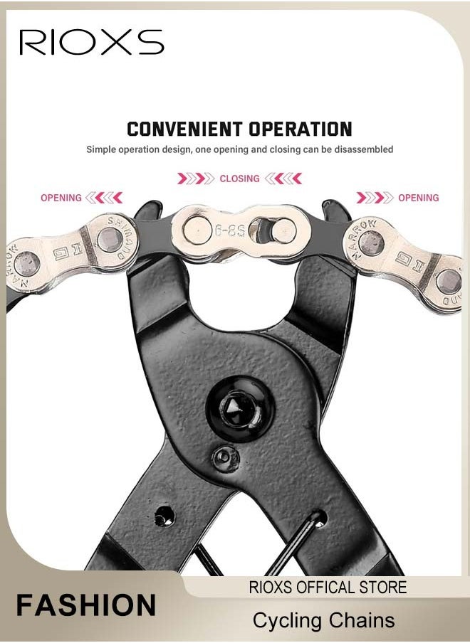 RIOXS - Bicycle Chain Measuring Ruler and Chain Removal Tool Set Bicycle Chain Wear Checker Chain Measuring Gauge Removal Dual Purpose Tool - Image 1