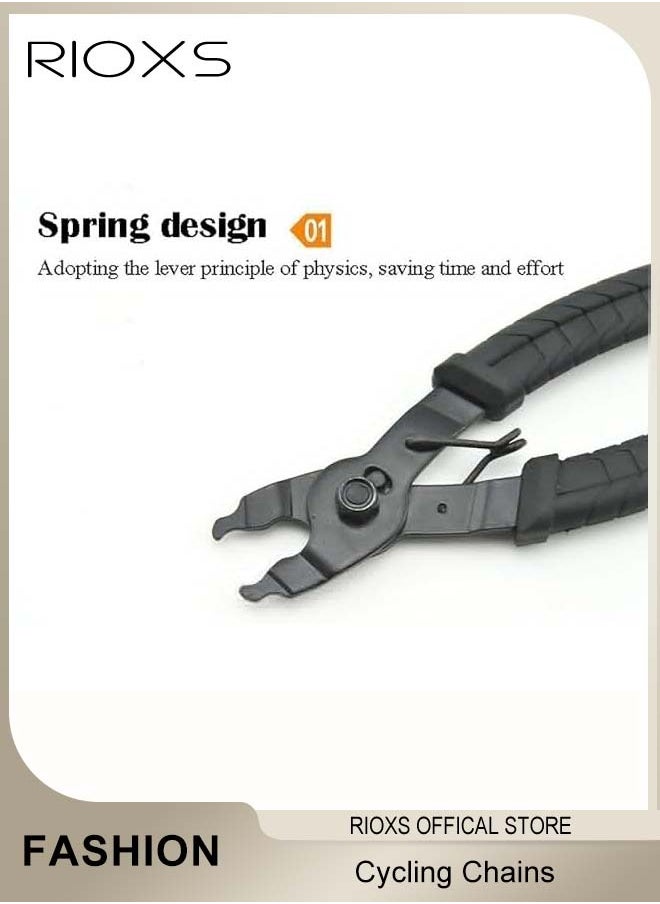 RIOXS - Bicycle Chain Measuring Ruler and Chain Removal Tool Set Bicycle Chain Wear Checker Chain Measuring Gauge Removal Dual Purpose Tool - Image 1