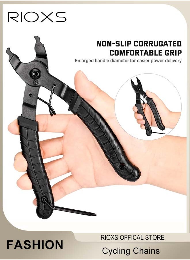 RIOXS - Bicycle Chain Measuring Ruler and Chain Removal Tool Set Bicycle Chain Wear Checker Chain Measuring Gauge Removal Dual Purpose Tool - Image 1
