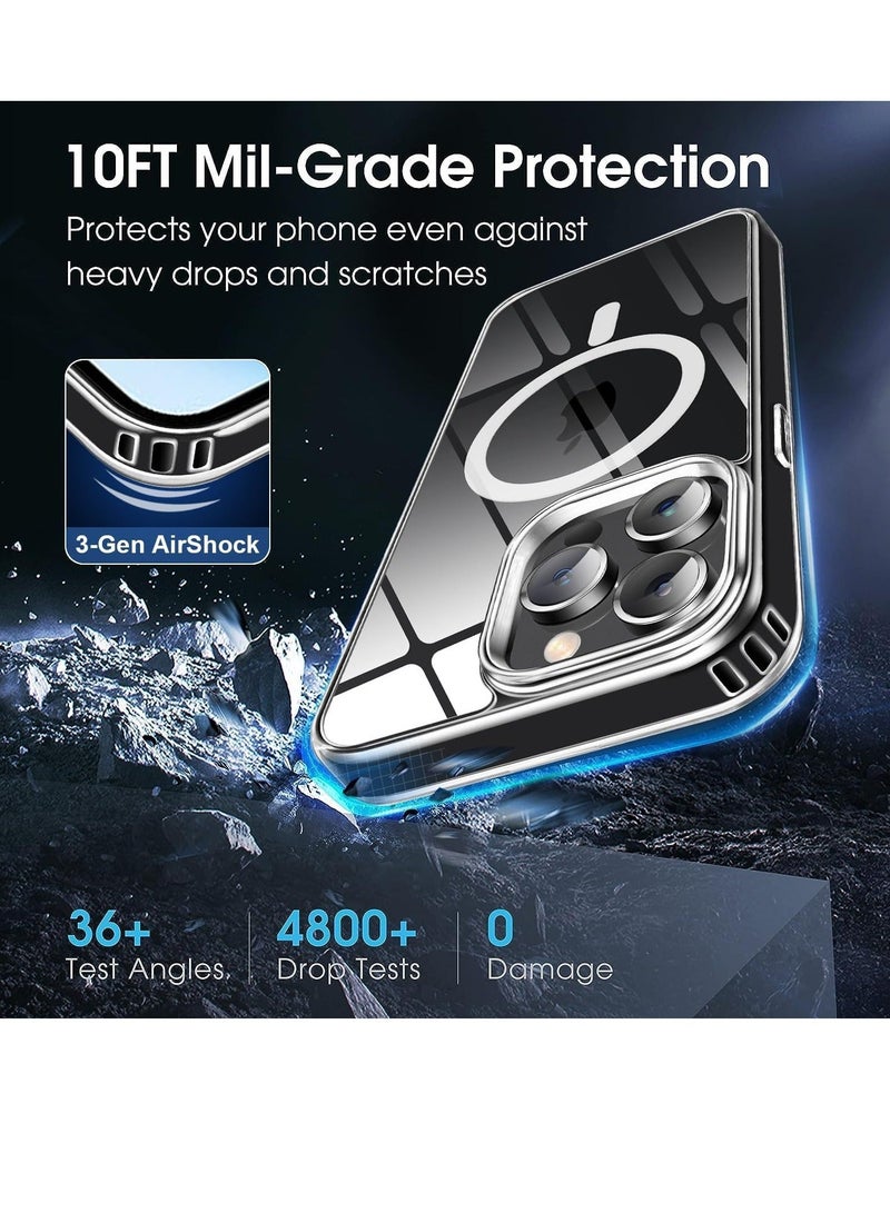 MUNTAQI حافظة آيفون 15 برو ماكس، متوافقة مع دعم شحن لاسلكي ماج-سيف، غلاف واقي مضاد للخدوش لحماية آيفون 15 برو ماكس 6.7 بوصة - Image 4