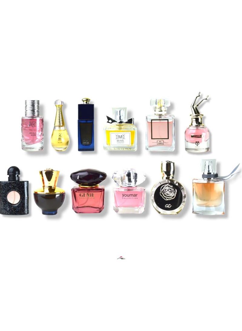 Premium Perfume Set for Women 25ml Classic (12 Pieces)