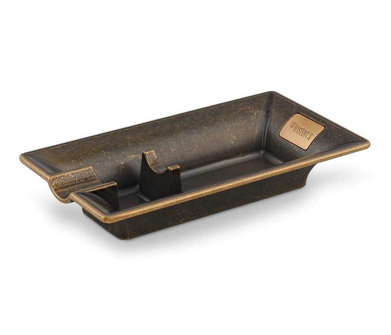 BD INNOVATION ELECTRONICS Winston's the Churchill Antique Bronze Cigar Ashtray, Durable with Cigar Holder - Image 3
