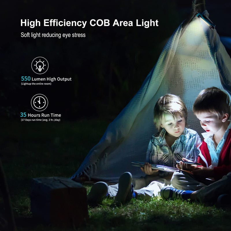 KLARUS WL1 Inspection Lamp Rechargeable, Multiple Uses Work Light, 550 Lumens Inspection Light with Magnetic Base & Hook, 180°Rotate +180°Foldable Inspection Torch for Car Repair Indoor Outdoor Uses… - Image 2